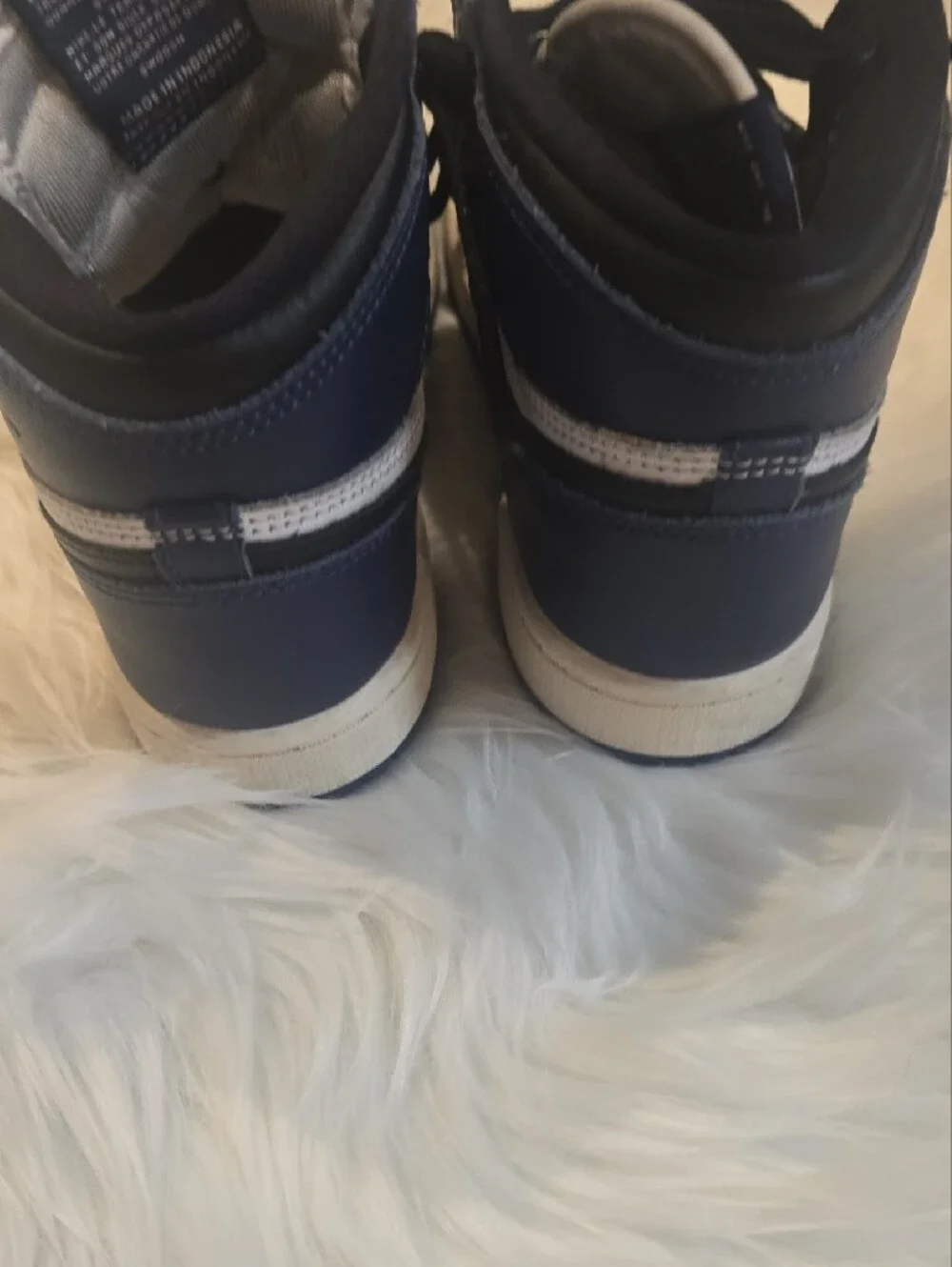 Nike High-Top Sneakers in Navy, White, and Black